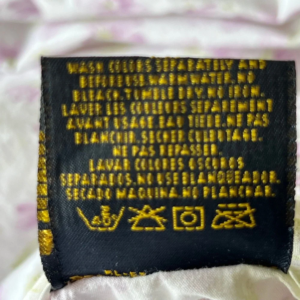 Vtg. Ralph Lauren King Sheet Set Lavender Purple Floral Calico 3-Piece USA Made